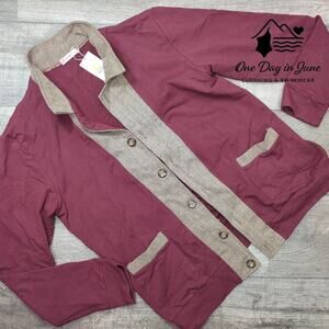 H2H Collared Long Sleeve Button Front Jacket Size L